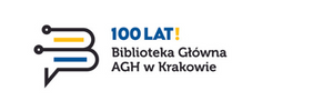 Logo 100 lat Biblioteka Główna AGH w Krakowie